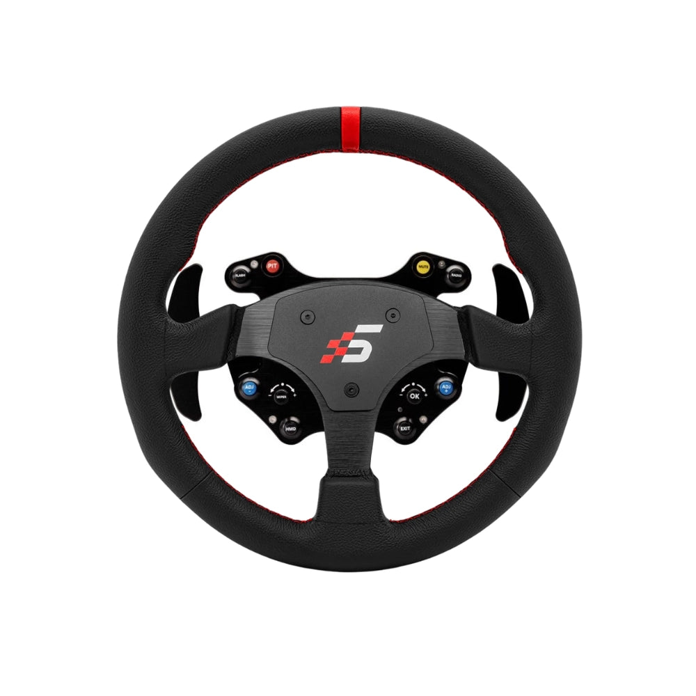 Ascher B24L-SC and Simagic P-330R wireless round wheel for Simucube 2 and 3, front view