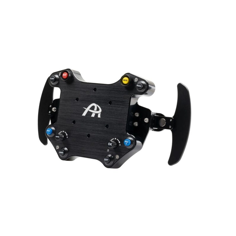 Ascher Racing B24L-SC Simucube wireless wheel hub, three-quarter view