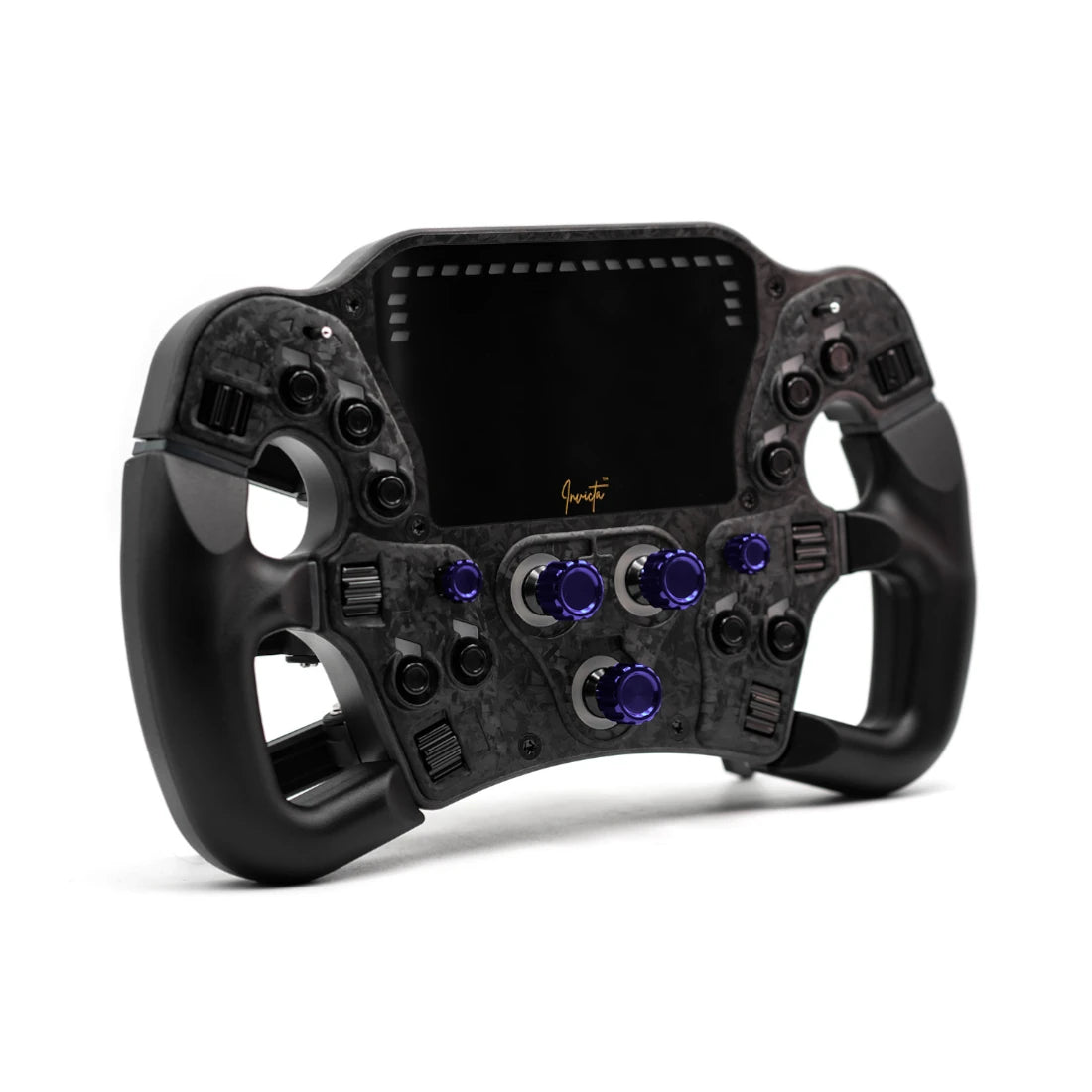 Asetek Invicta GT Formula Sim Racing Wheel - Closed D - Stealth Purple on Player1 Sim Gear