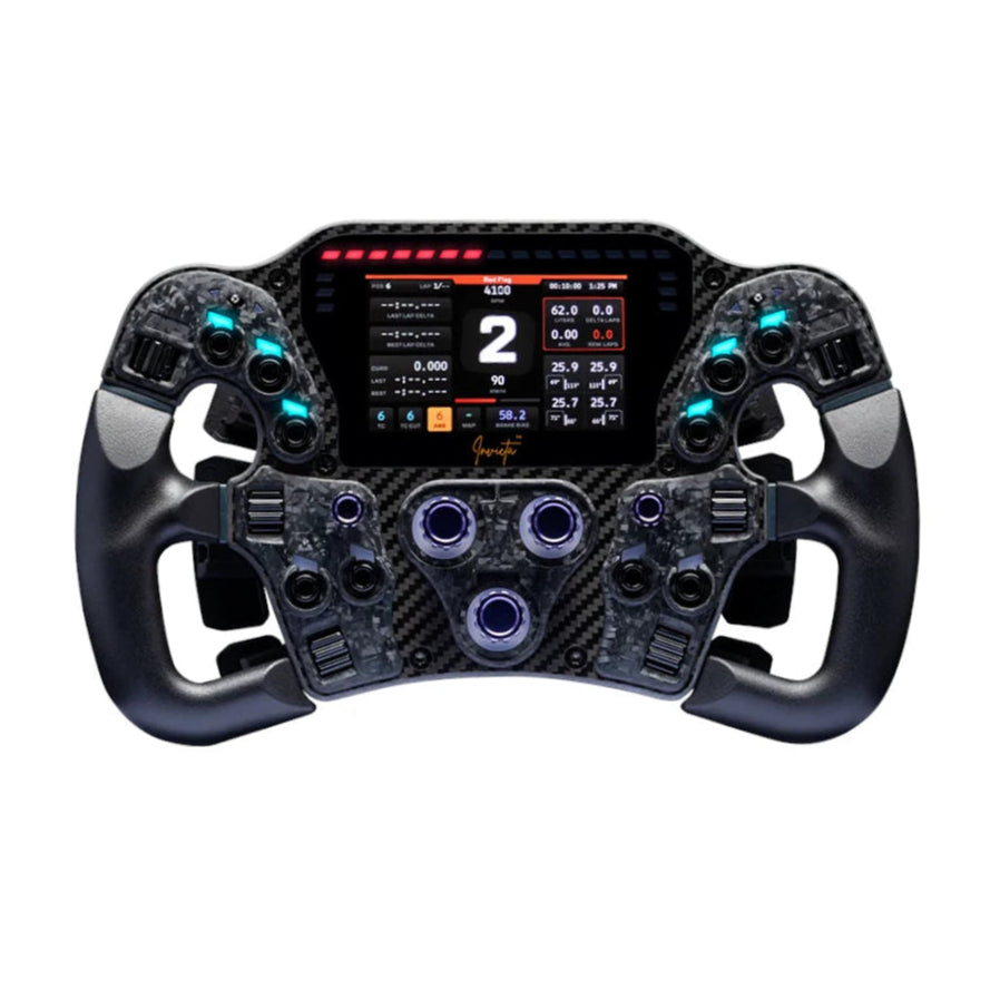 Asetek Invicta GT Formula Sim Racing Wheel - Closed D - Stealth Purple on Player1 Sim Gear