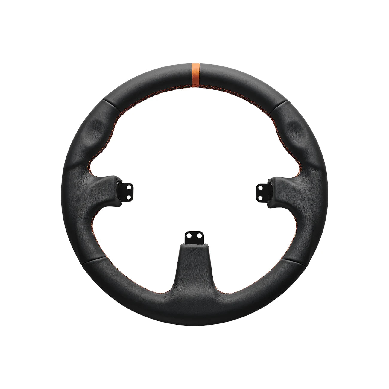 Asetek Round Black Leather Wheel Rim