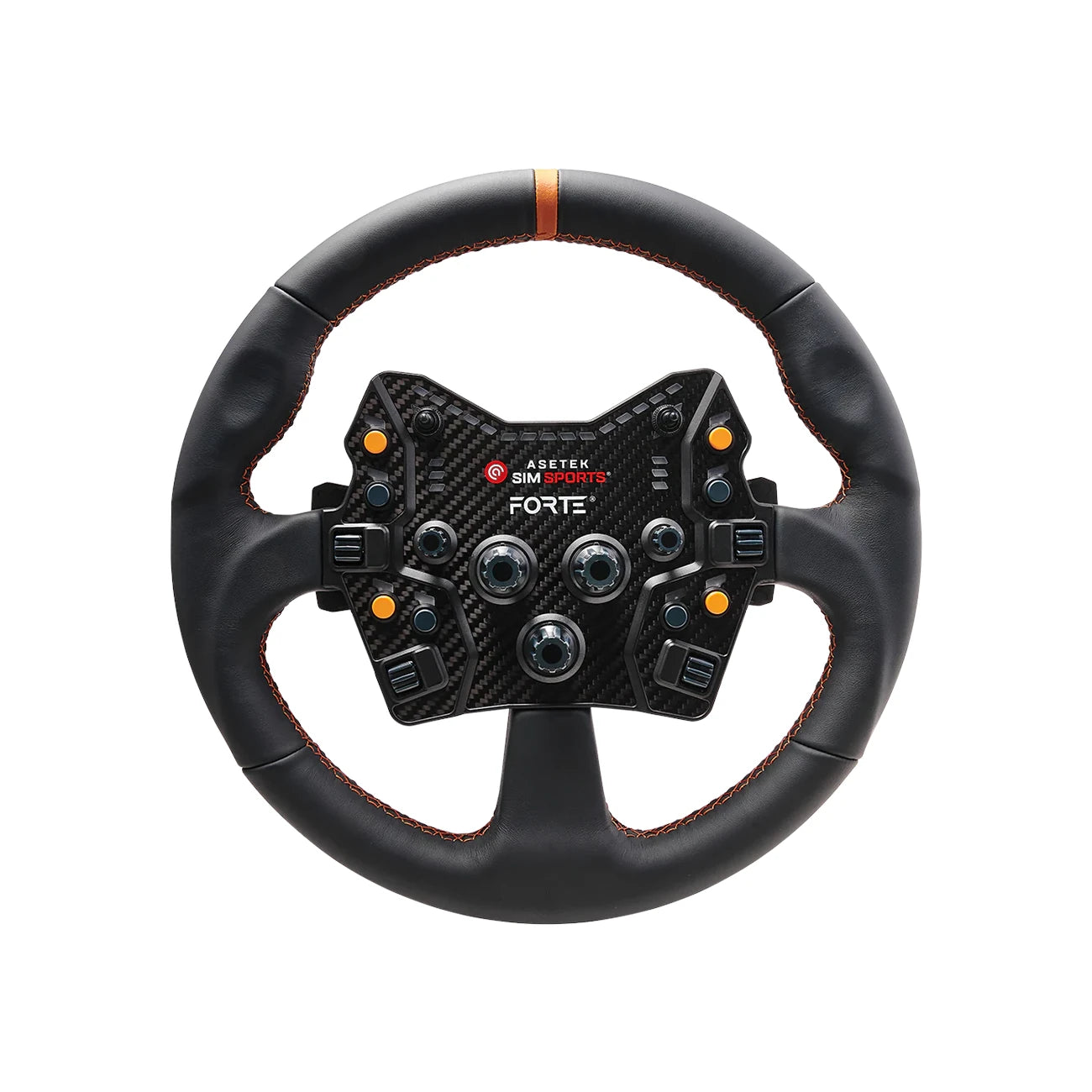 Asetek Round Black Leather Wheel Rim