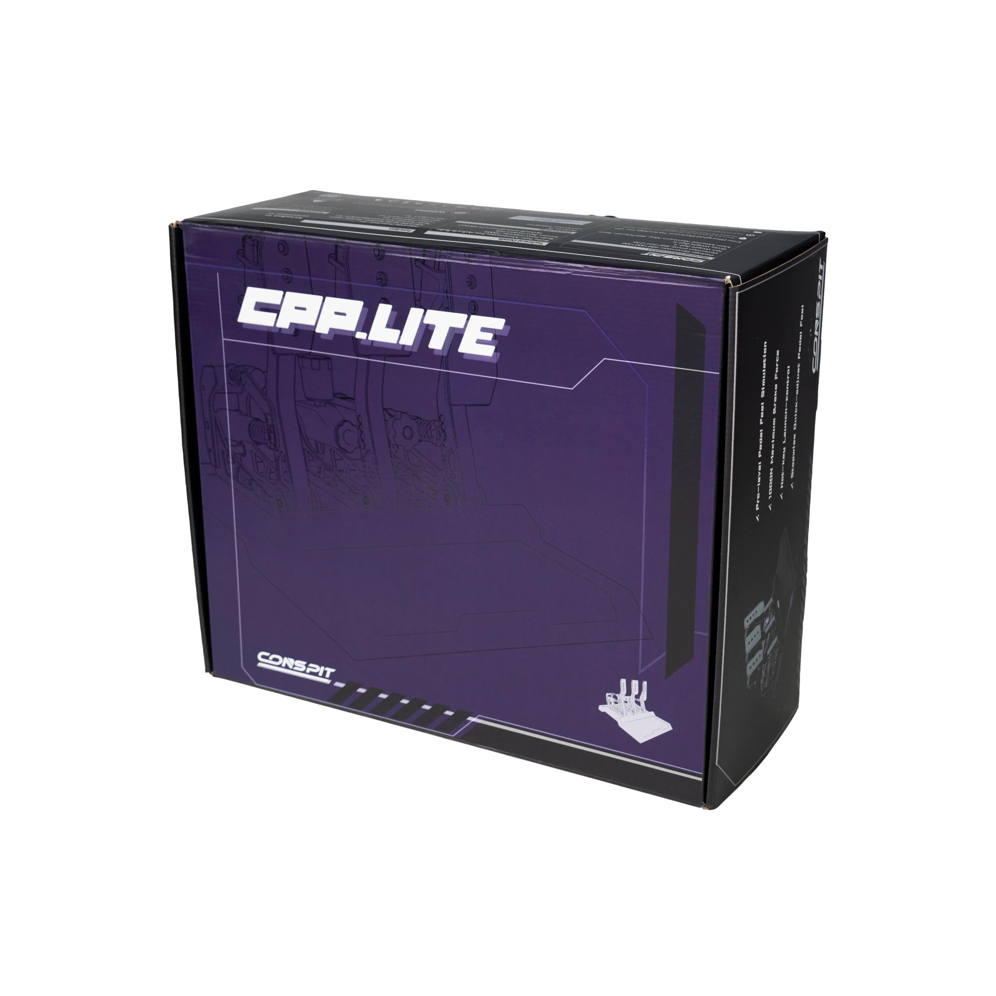 Conspit CPP Lite 3 Pedal Set of Hydraulic 10Mps/100KG Haptic Sim Racing Pedals on Player1 Sim Gear