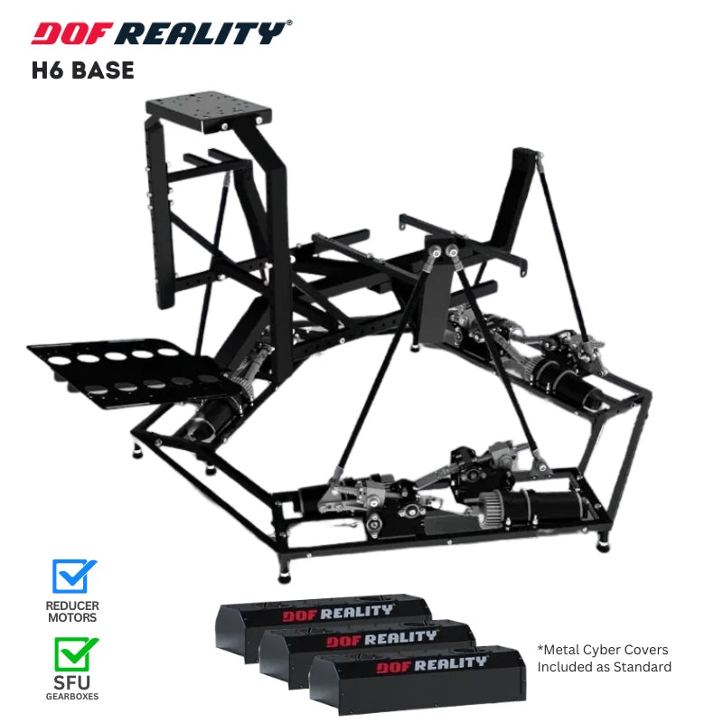 DOF Reality H6r System with SFU Gearboxes + Upgraded Reducer Motors on Player1 Sim Gear