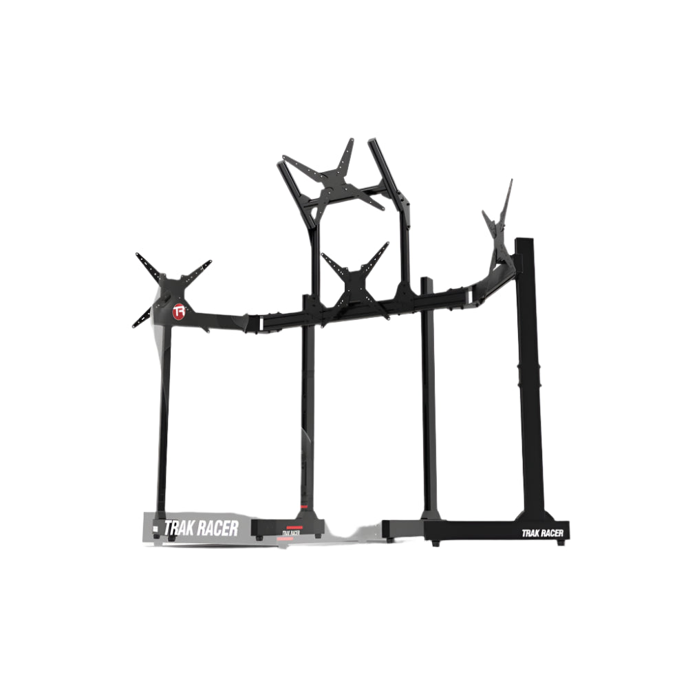 Freestanding Quad (4) Monitor Stand with Extra Leg Supports for Sim Racing on Player1 Sim Gear