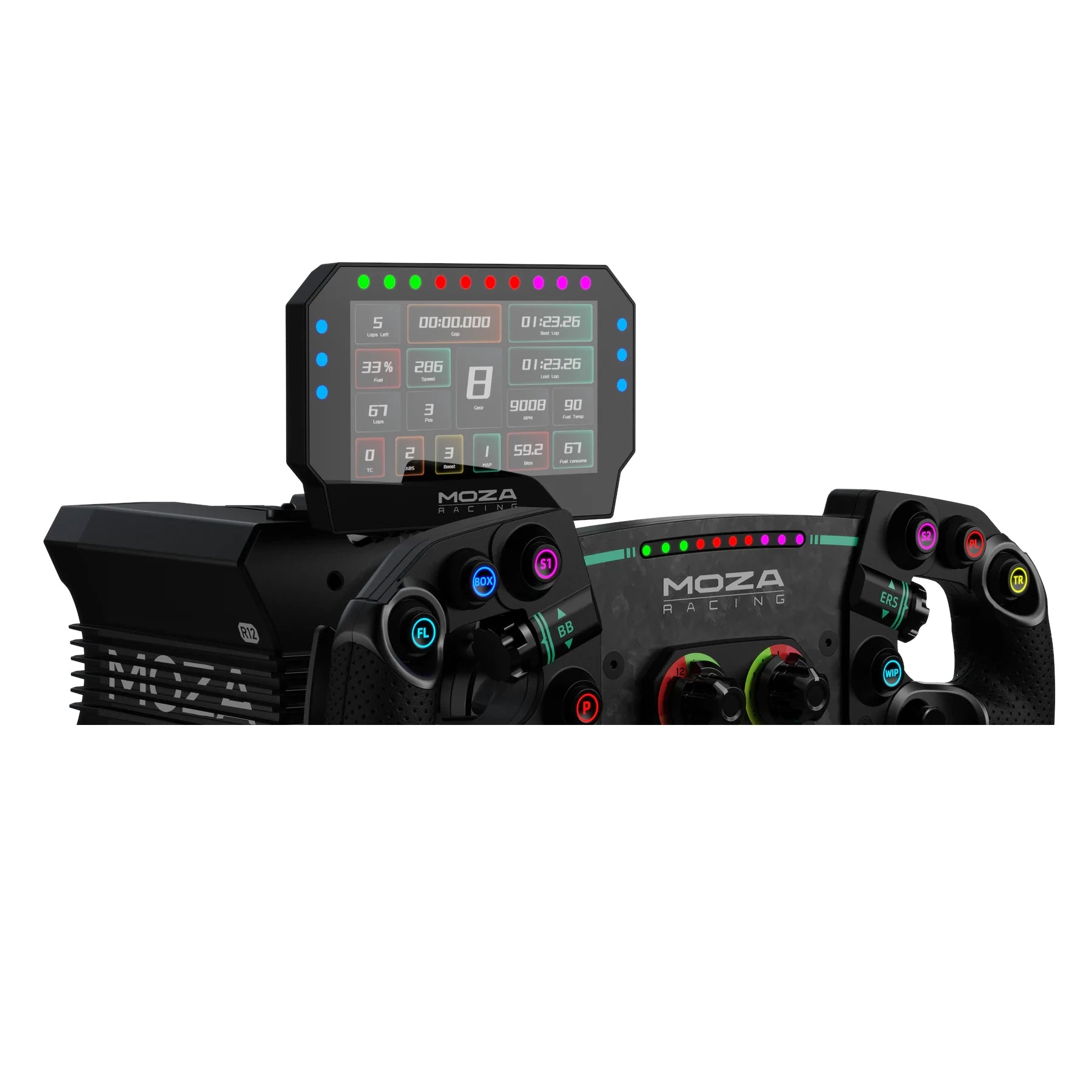 Moza Racing CM2 Sim Racing Digital Dashboard on Player1 Sim Gear