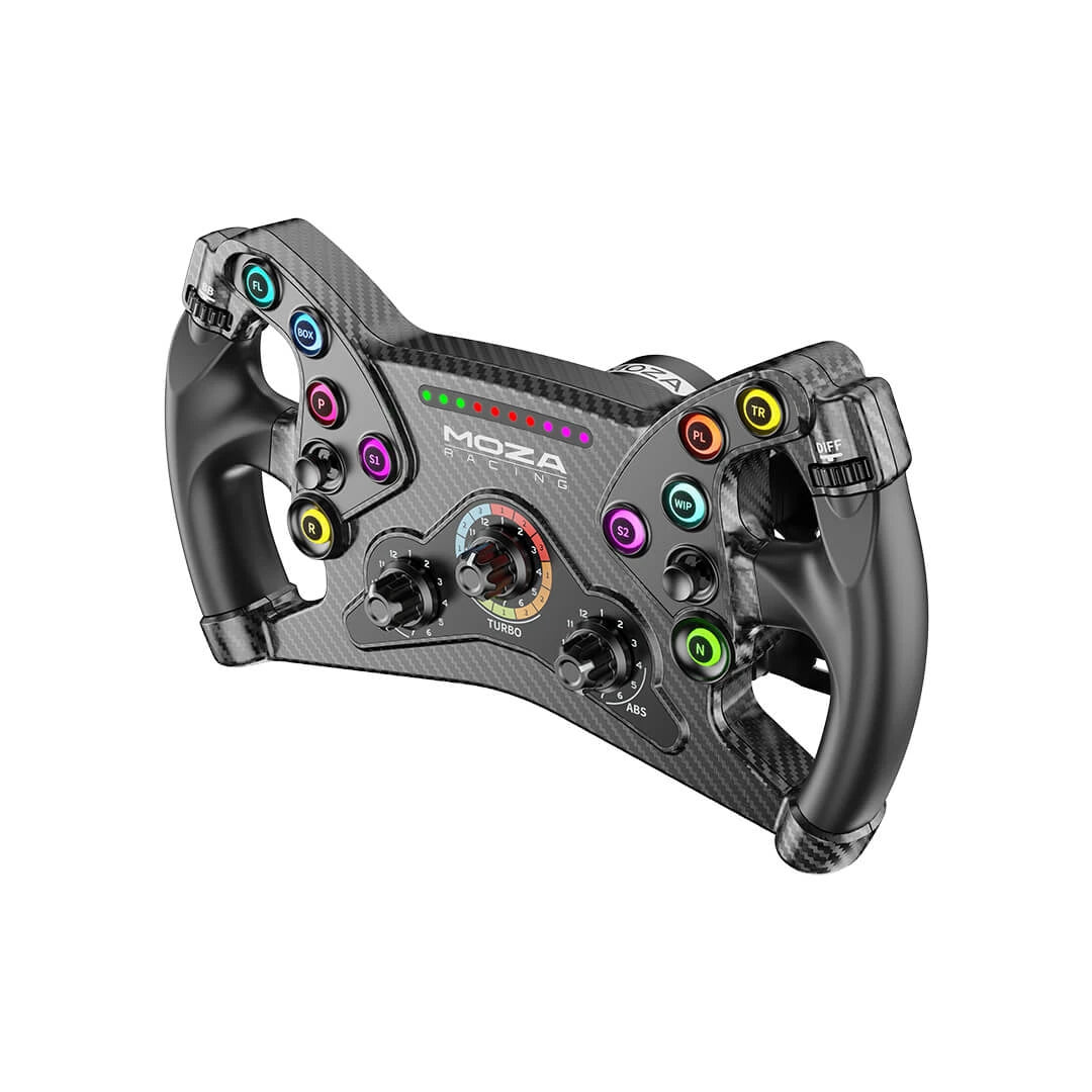 Moza R12 GT Bundle for Sim Racing on Player1 Sim Gear. Moza R12, Moza KS Wheel and Moza SRP Pedals.
