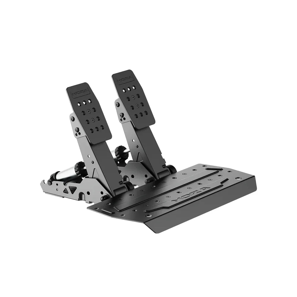 MOZA SRP2 pedals in the Drifter & Rally Bundle, right front view of the throttle and 100 kg load cell brake