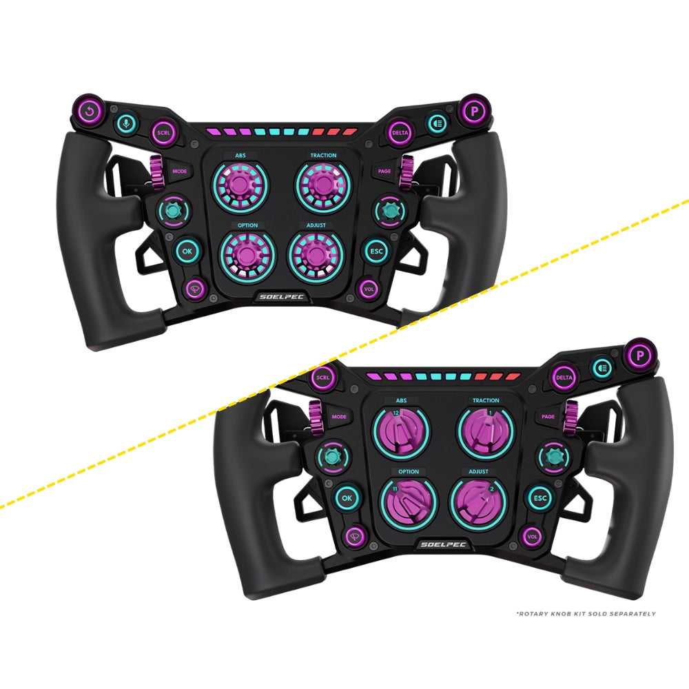 Soelpec Rotary Knob Set - Arctic for Terra LX Wheels on Player1 Sim Gear
