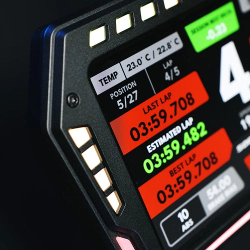 Soelpec XR-7 Premium Sim Racing Dashboard Display with Touchscreen and RGB Telemetry on Player1 Sim Gear