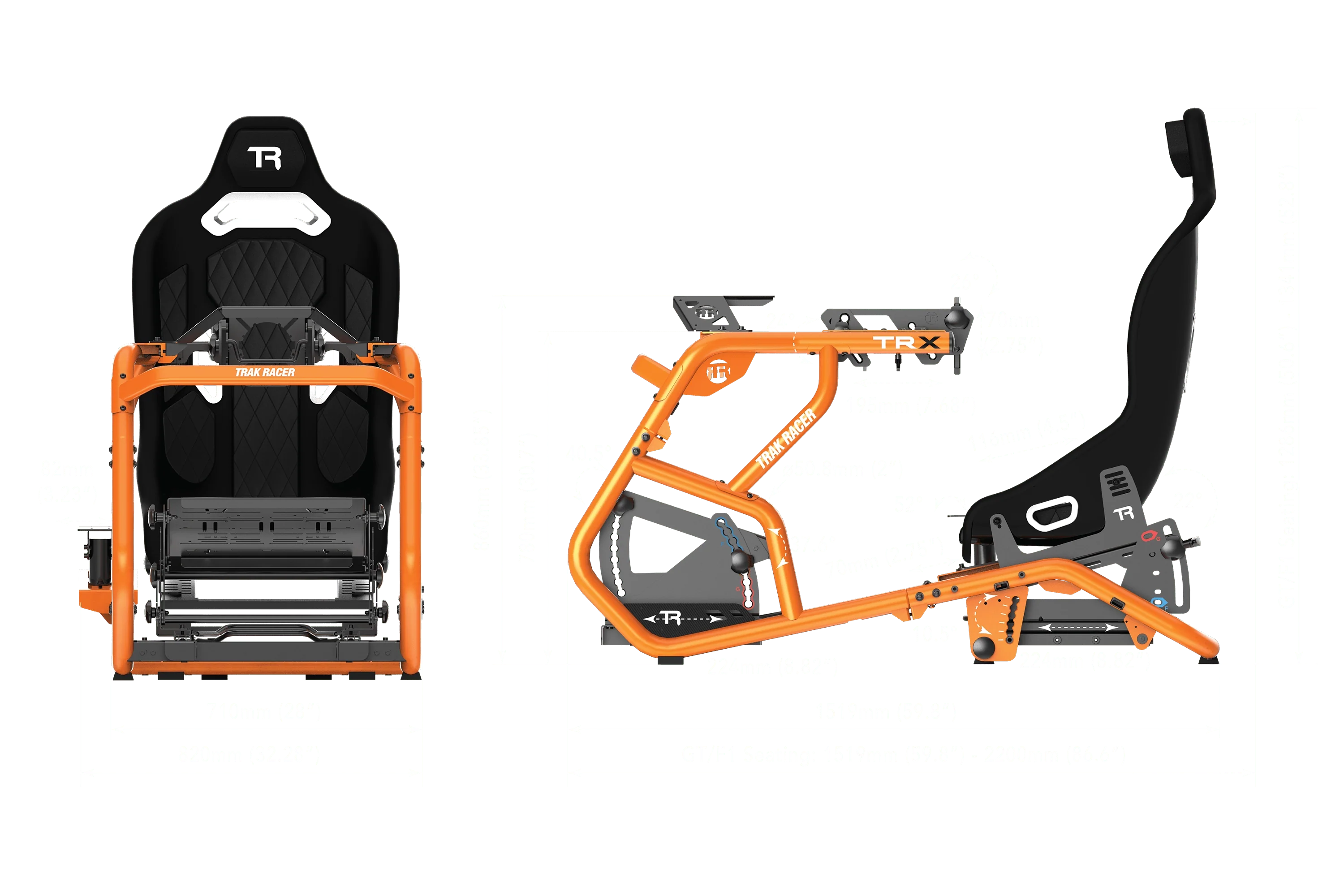 Trak Racer Alpine Racing TRX V2 Racing Simulator | Sunset Orange