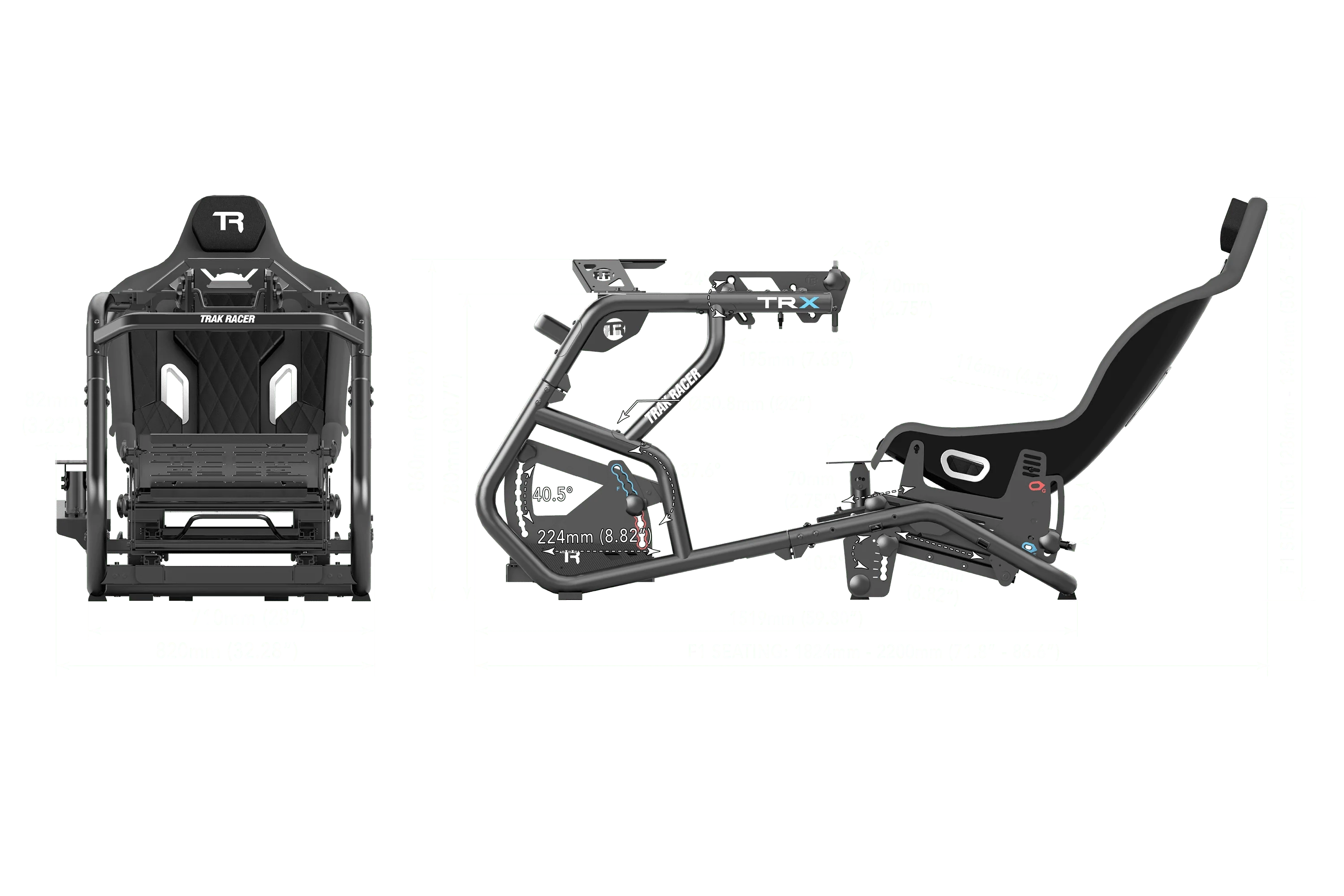 Trak Racer Alpine Racing TRX V2 Racing Simulator | Black
