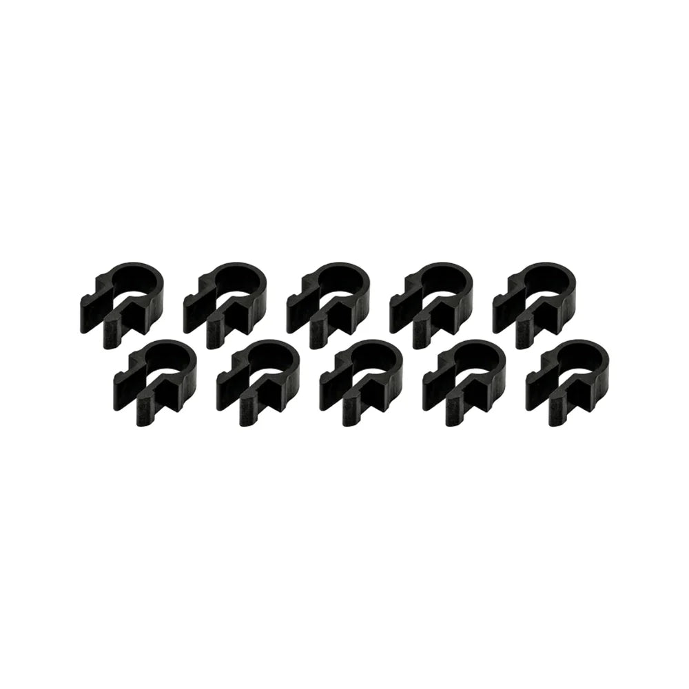 Trak Racer cable management clips, set of 10 — plastic clips for 8mm T-slot aluminium profile