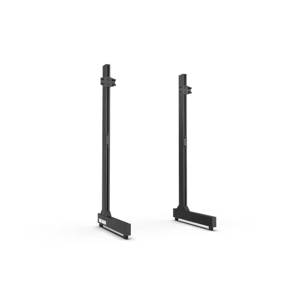 Trak Racer TR8020 floor monitor stand legs, pair on white — freestanding aluminium leg supports