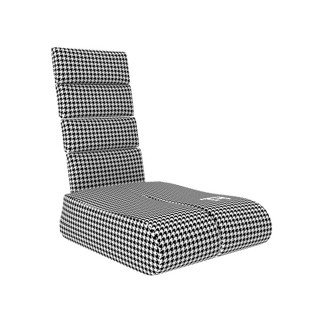Trak Racer GT Pro seat cushion set, front angle, tall houndstooth backrest and base cushions