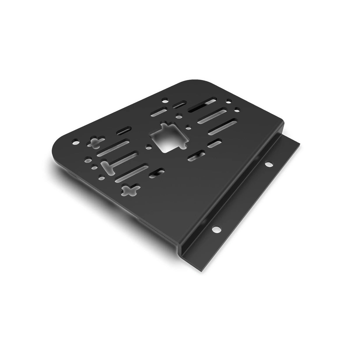 Trak Racer TR-HBMN2-L left-side handbrake mount, angled view — slotted mounting plate and side flange