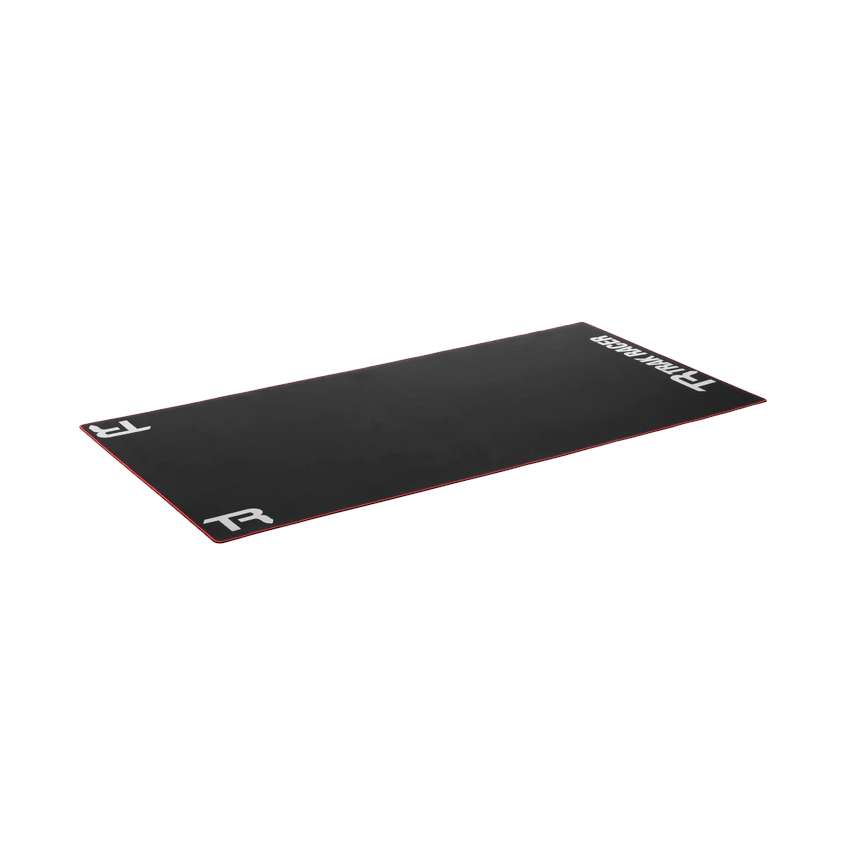 Trak Racer Premium Neoprene Sim Rig Floor Mat, full mat laid flat at an angle showing its rectangular shape