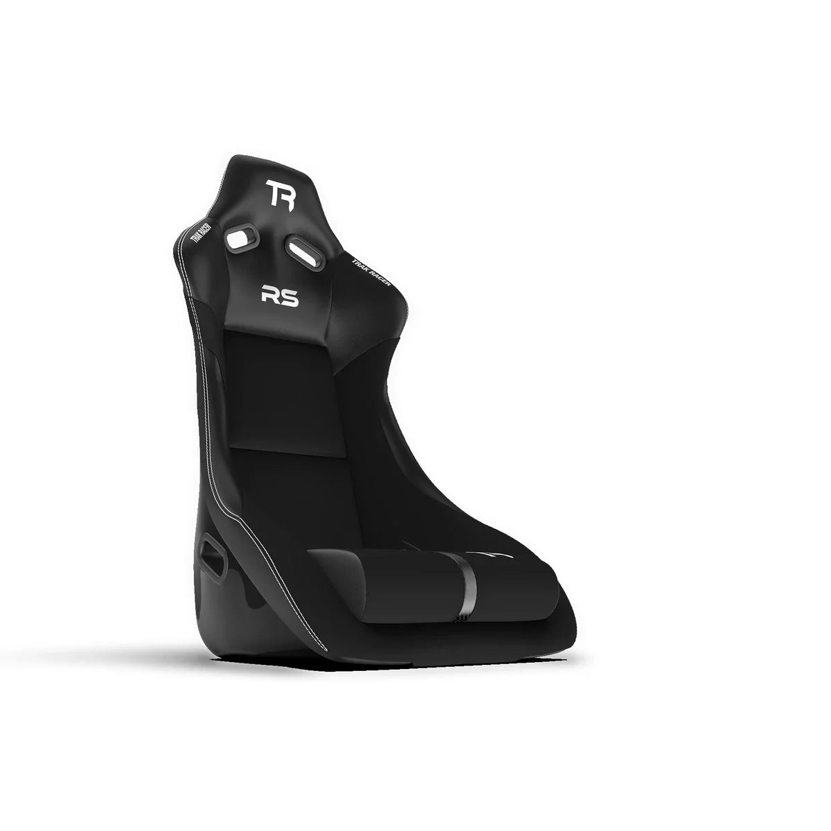 Trak Racer RS Rally Pro fibreglass GT and rally sim racing seat in black, front three-quarter view