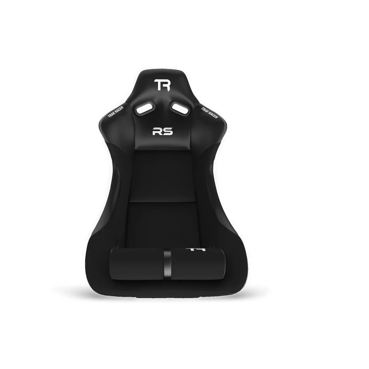 Trak Racer RS Rally Pro racing seat front view, black fibreglass