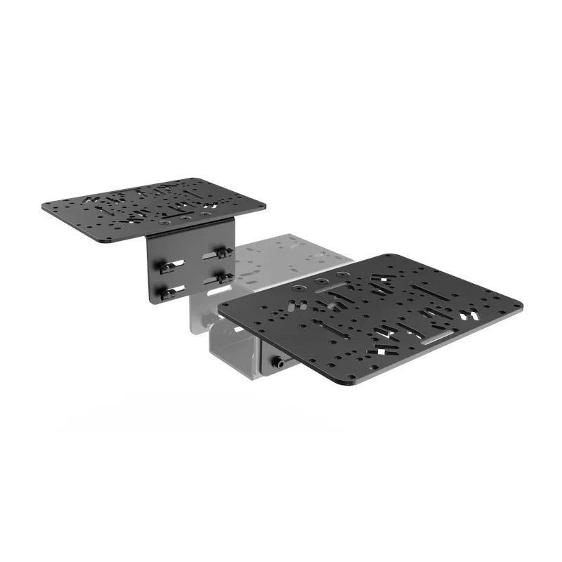 Trak Racer TR-One flight sim mounts, left and right set, opposite three-quarter angle with adjustable brackets