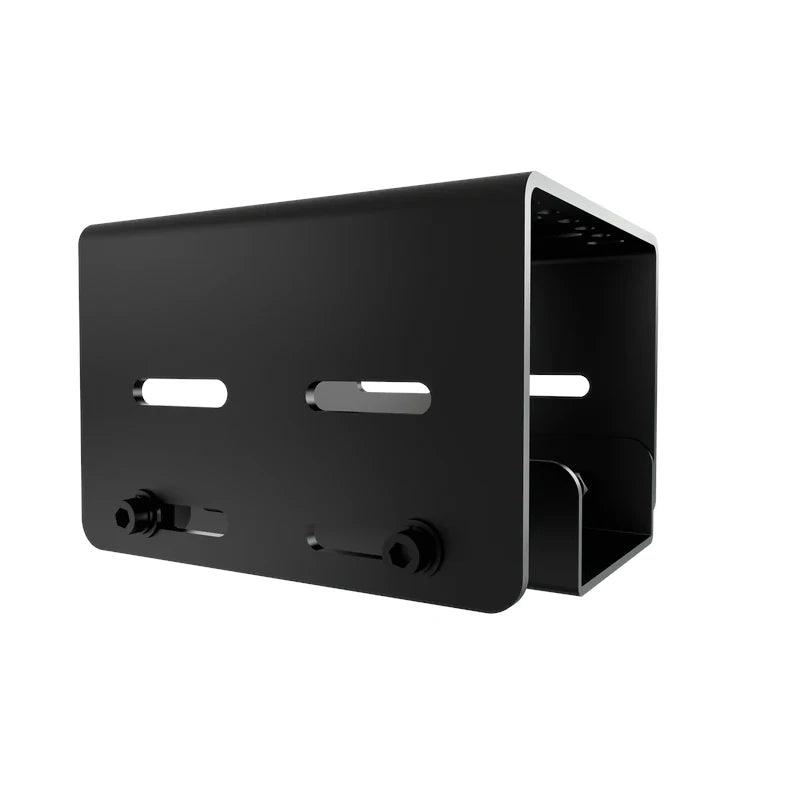 TR-One Gen 2 Universal Shifter Mount, side view of the black bracket with elongated mounting slots