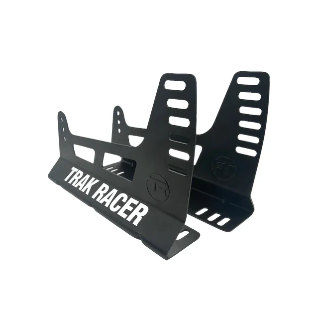 Trak Racer GT/Formula Seat Brackets, pair shown from the opposite angle showing the slotted seat-rail holes