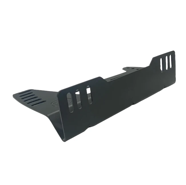 Trak Racer GT/Formula Seat Bracket, single bracket in side profile showing the angled seat-rail slots