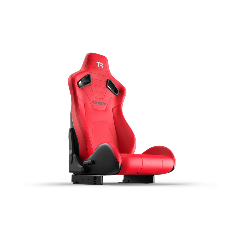 Trak Racer red reclining bucket seat, the recline seat type these universal brackets are designed to mount