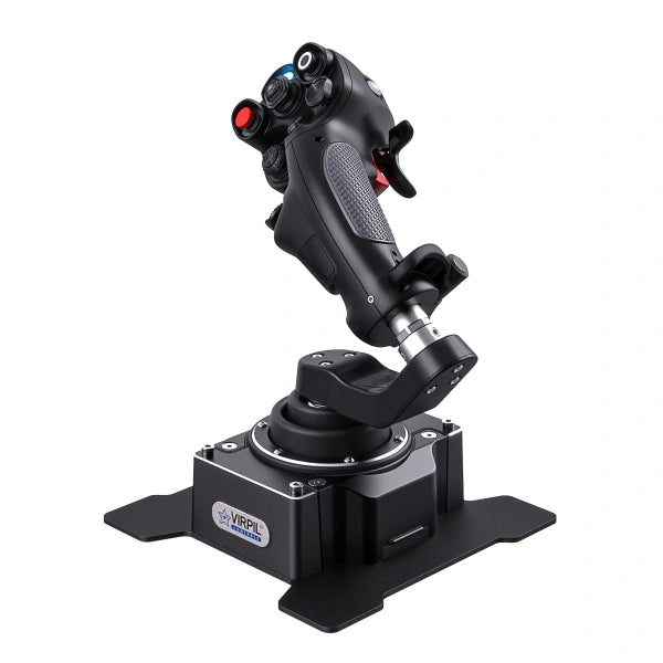 Virpil CDT Aeromax RZ Flightstick Omnithrottle controller for space sim pilots, left side view