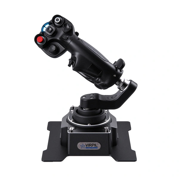 Virpil CDT Aeromax RZ Flightstick Omnithrottle controller for space sim pilots, rear angle view