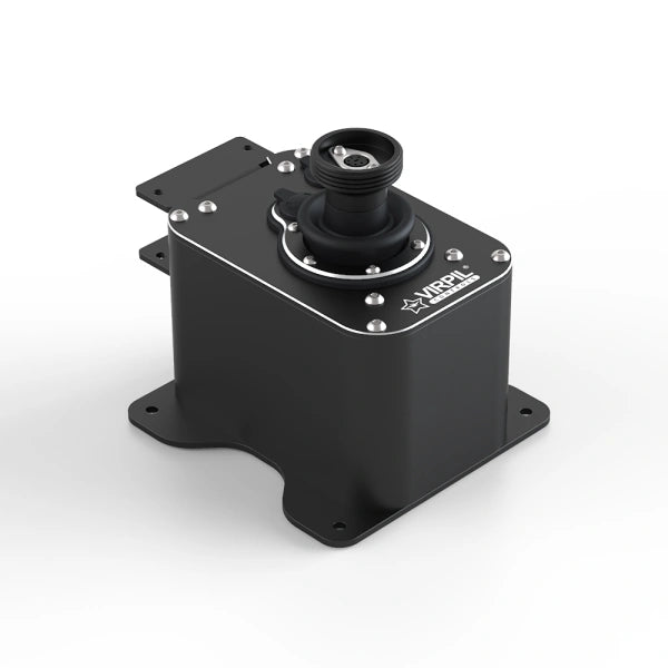 VIRPIL VPC Universal Compact Base Plate — shown with flightstick base installed for cockpit hard-mounting