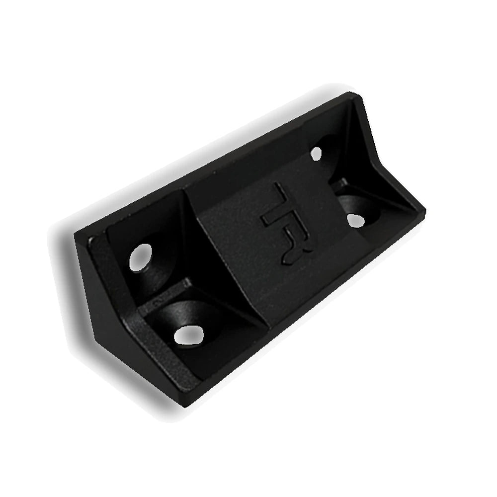 Trak Racer 120mm corner bracket, angled view — die-cast aluminium reinforcement bracket, sold as a set of 2