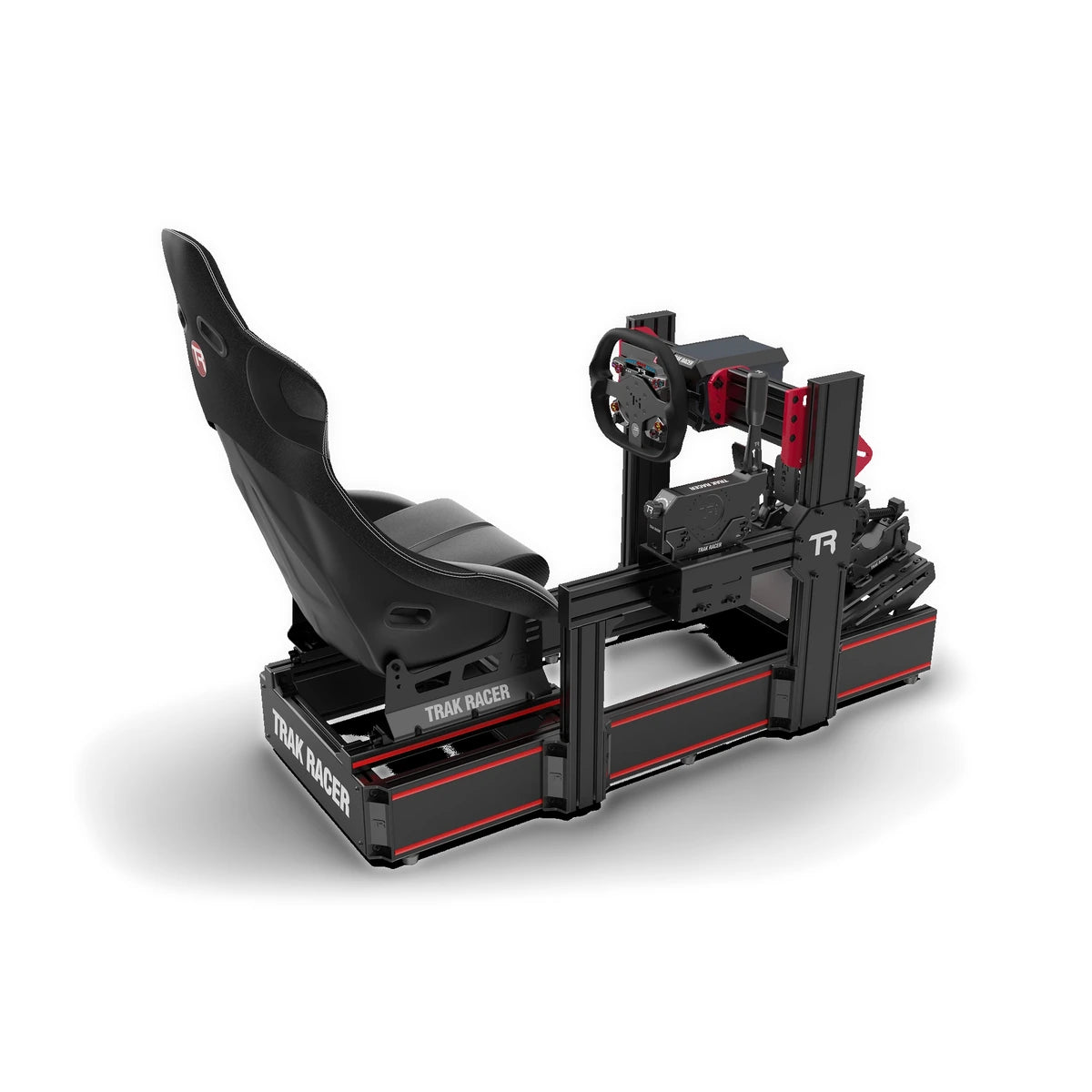 Trak Racer TR-One V3 Fanatec wheel mount kit, angled view — aerospace-grade aluminium 2-way mounting channel