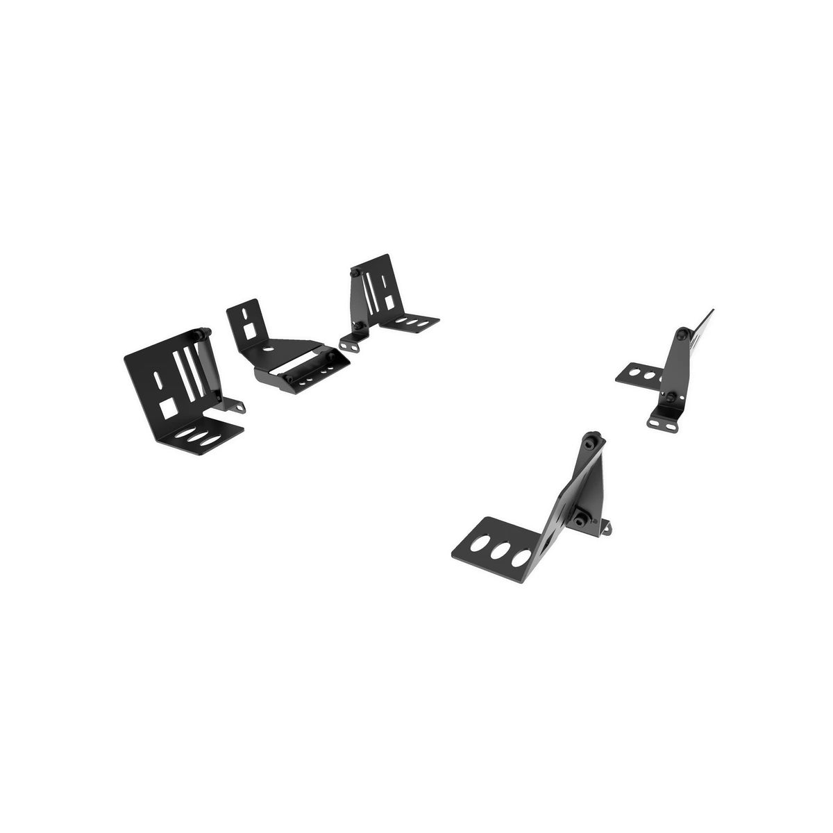 Trak Racer TRX 5-speaker mount brackets shown separately, perspective view of all five mounts