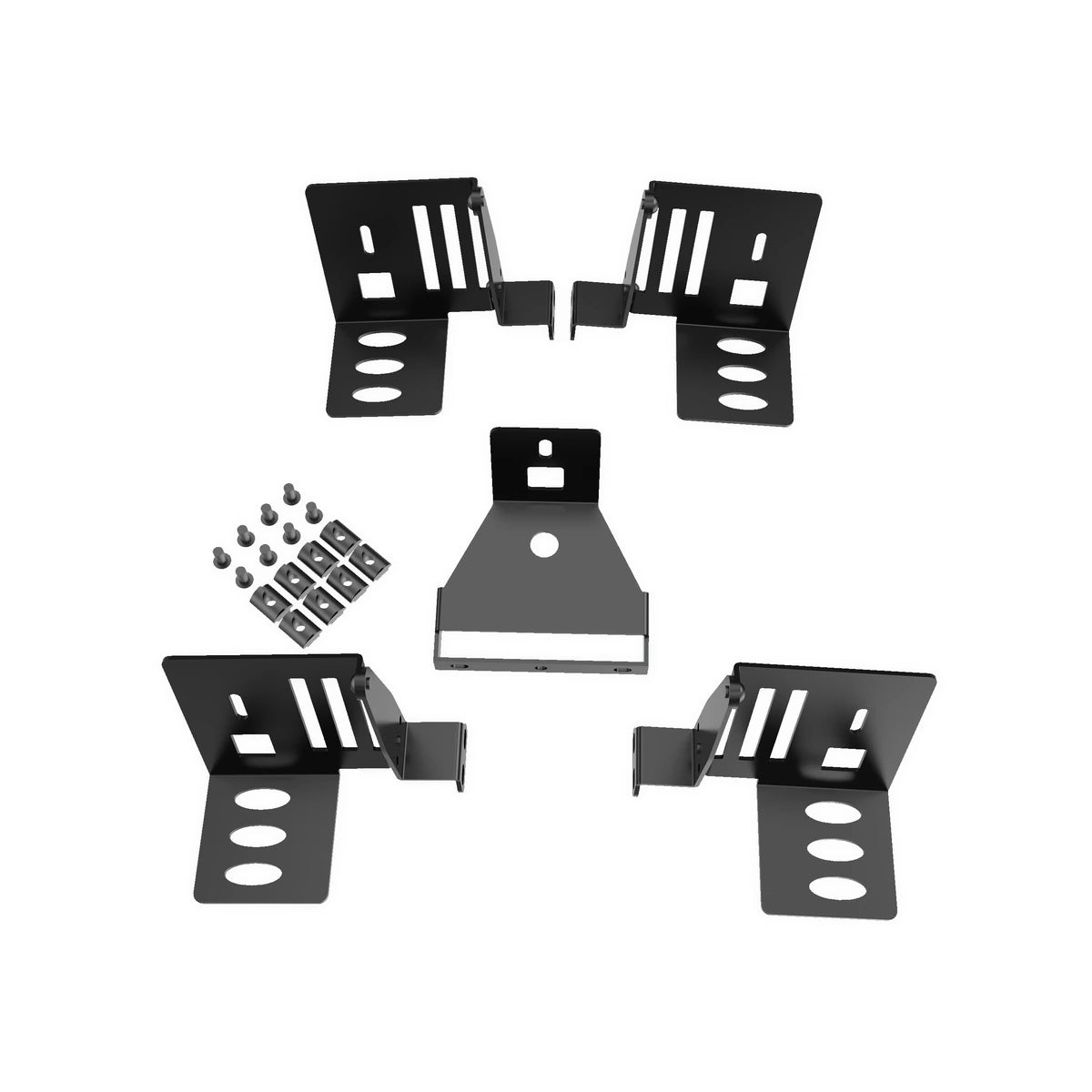 Trak Racer universal 5-speaker mount kit, five steel brackets with T-nuts and screws for aluminium rigs