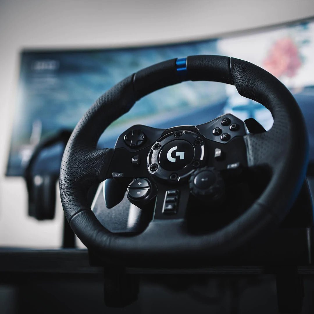 Logitech G923 TRUEFORCE Racing Wheel and Pedals for PlayStation (PS5/4/3) & PC, Wheel & Pedals, Logitech, Logitech, PC, PlayStation, Racing Gear, Wheel, Wheel + Pedals Combo, Player1 Sim Gear, , Racing and Flight Sim Gear