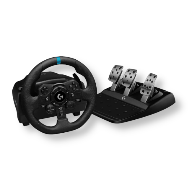 Logitech G923 TRUEFORCE Racing Wheel and Pedals for PlayStation (PS5/4/3) & PC, Wheel & Pedals, Logitech, Logitech, PC, PlayStation, Racing Gear, Wheel, Wheel + Pedals Combo, Player1 Sim Gear, , Racing and Flight Sim Gear