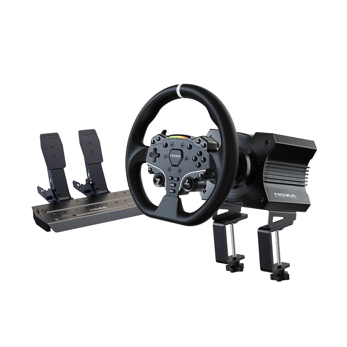 MOZA R5 Direct Drive Wheel Base + Pedals Bundle, Wheel & Pedals, Moza, Moza, New Release, Racing Gear, Wheel, Wheel + Pedals Combo, wheel base, Player1 Sim Gear, , Racing and Flight Sim Gear