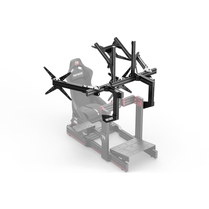 Trak Racer Cockpit-Mounted Quad Monitor Stand - up to 45" Displays, Monitor Stand, Trak Racer, monitor stand, Racing Gear, Trak Racer, Player1 Sim Gear, , Racing and Flight Sim Gear