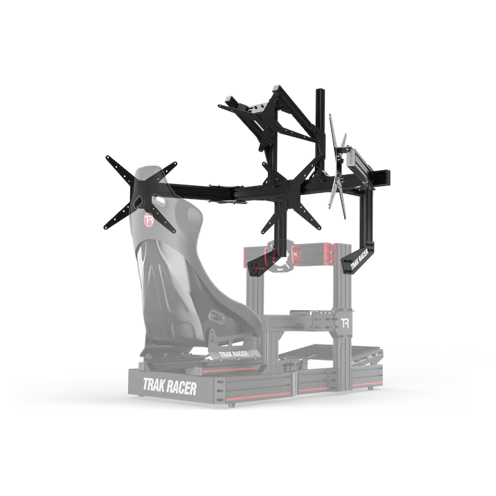 Trak Racer Cockpit-Mounted Quad Monitor Stand - up to 45" Displays, Monitor Stand, Trak Racer, monitor stand, Racing Gear, Trak Racer, Player1 Sim Gear, , Racing and Flight Sim Gear