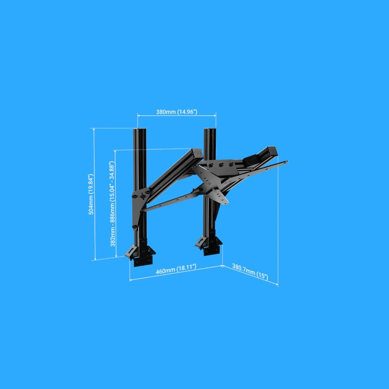 Top monitor stand for trak racer sim ra