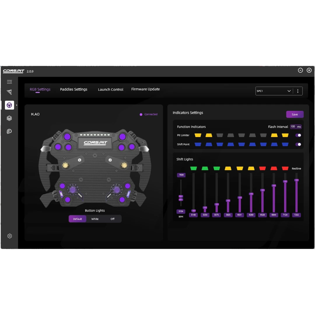 Conspit H.A.O Carbon Fibre Wheel Hub for sim racing on Player1 Sim Gear