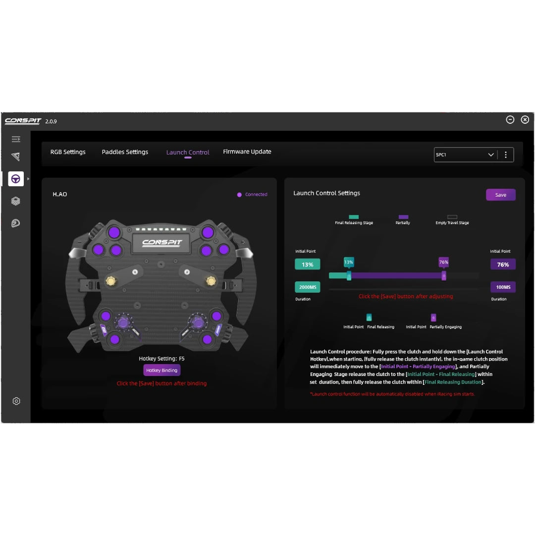 Conspit H.A.O Carbon Fibre Wheel Hub for sim racing on Player1 Sim Gear