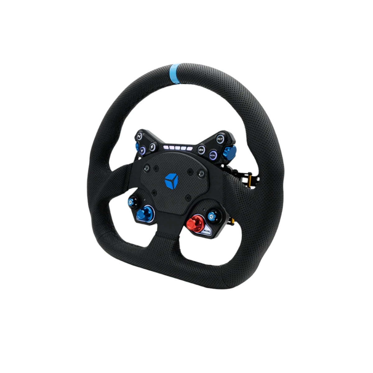 Cube Controls - GT PRO V2 – Reparto Corse Perforated leather 2 paddles - Black Sim Racing Steering Wheel on Player1 Sim Gear