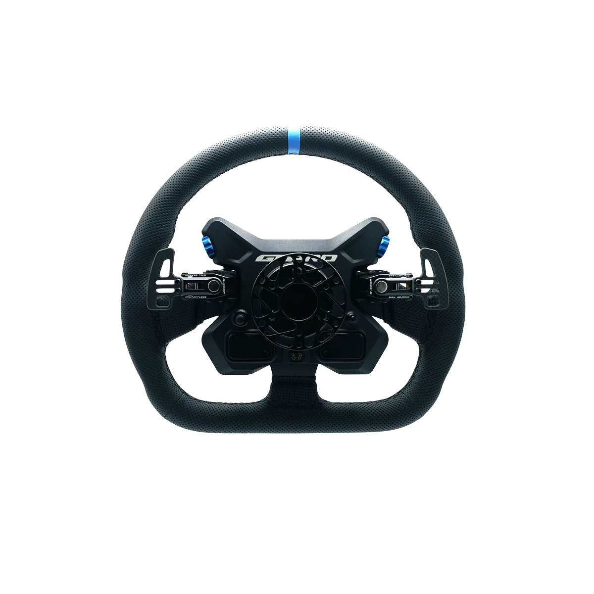 Cube Controls - GT PRO V2 – Reparto Corse Perforated leather 2 paddles - Black Sim Racing Steering Wheel on Player1 Sim Gear