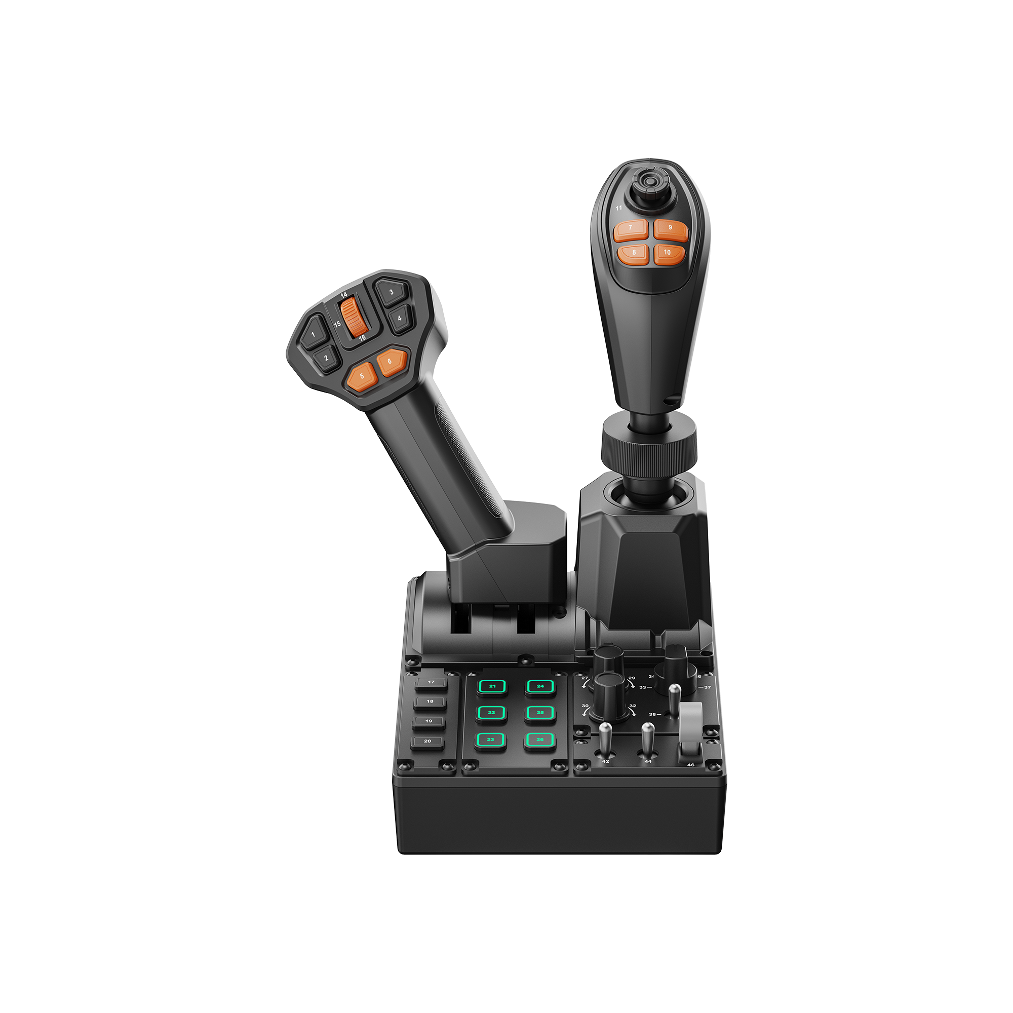 MOZA FCS Farming Control System - 3-axis Hall-effect joystick, throttle lever and multifunction control panel