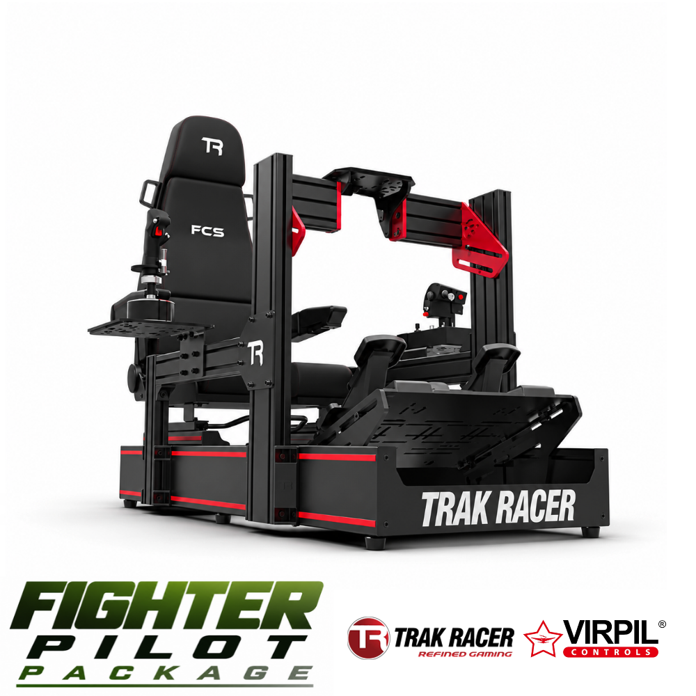 Fighter Pilot Package, Trak Racer TR160 Flight Simulator with Flight Seat and VIRPIL flight controls