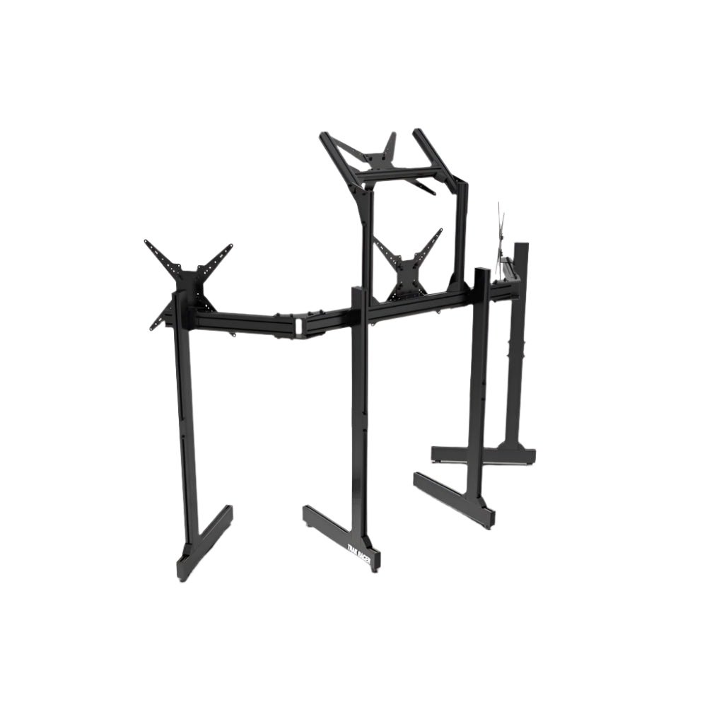 Freestanding Triple (3) Monitor Stand with Extra Leg Supports for Sim Racing on Player1 Sim Gear