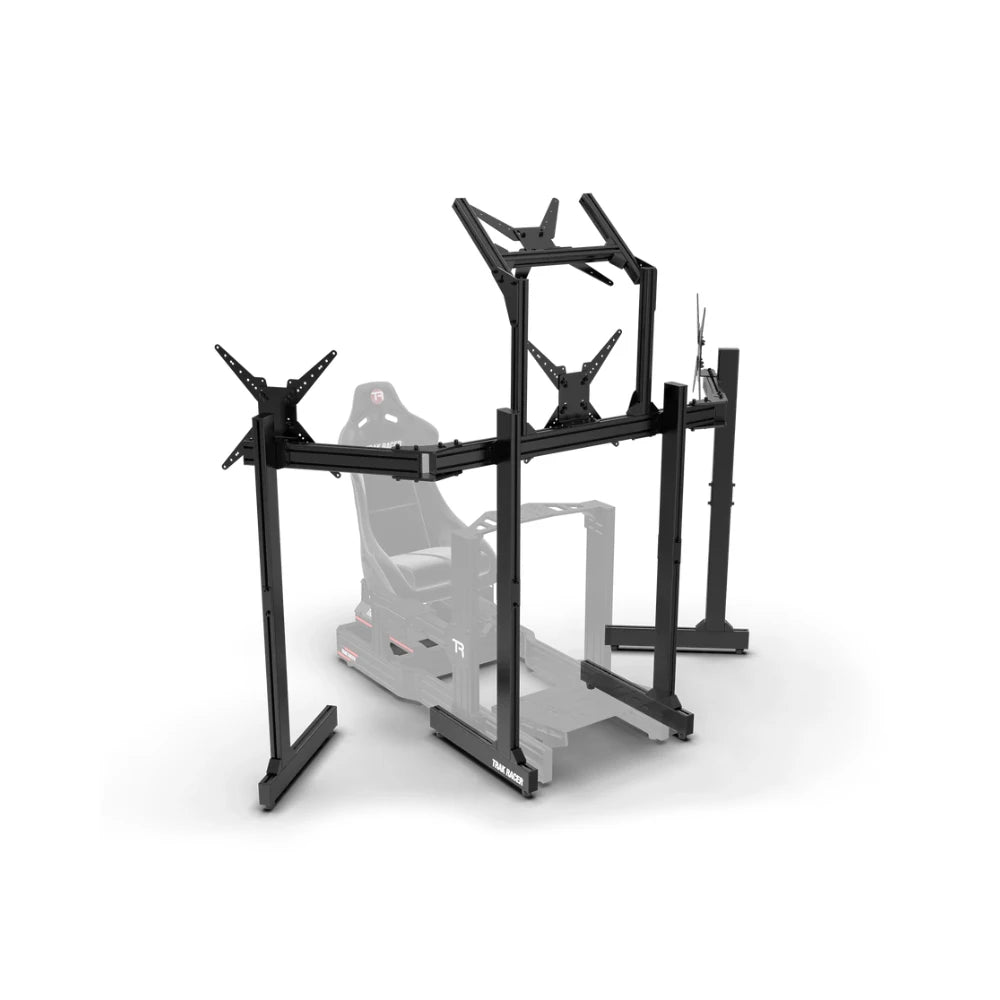 Freestanding Triple (3) Monitor Stand with Extra Leg Supports for Sim Racing on Player1 Sim Gear