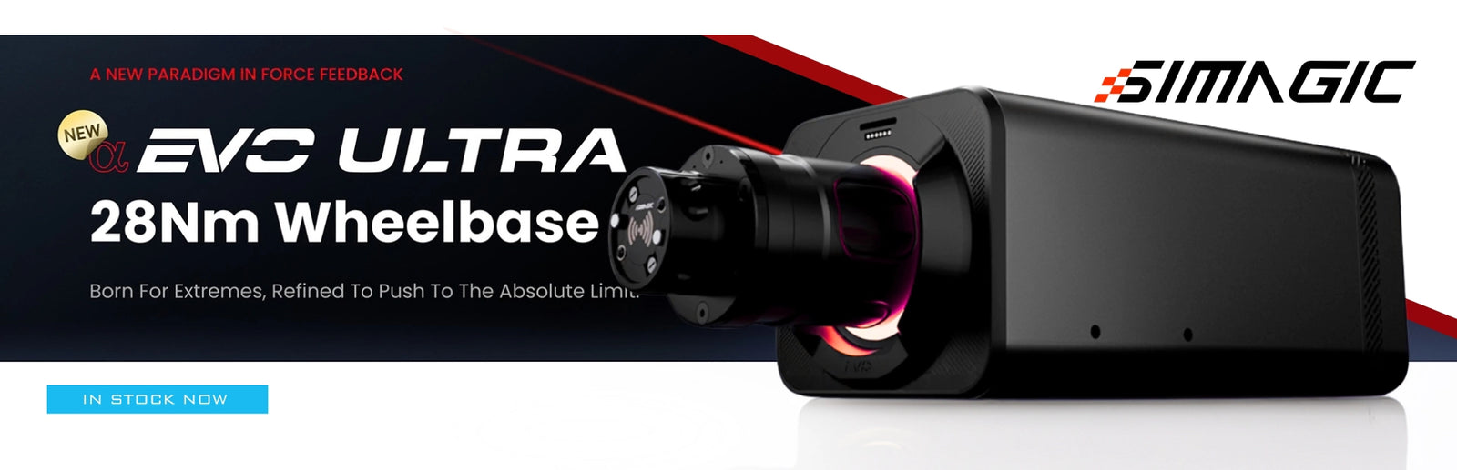 Simagic Alpha Evo Ultra 28Nm direct drive wheelbase at Player1 Sim Gear Australia